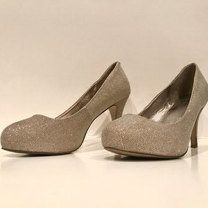 Golden Glitter High Heels
